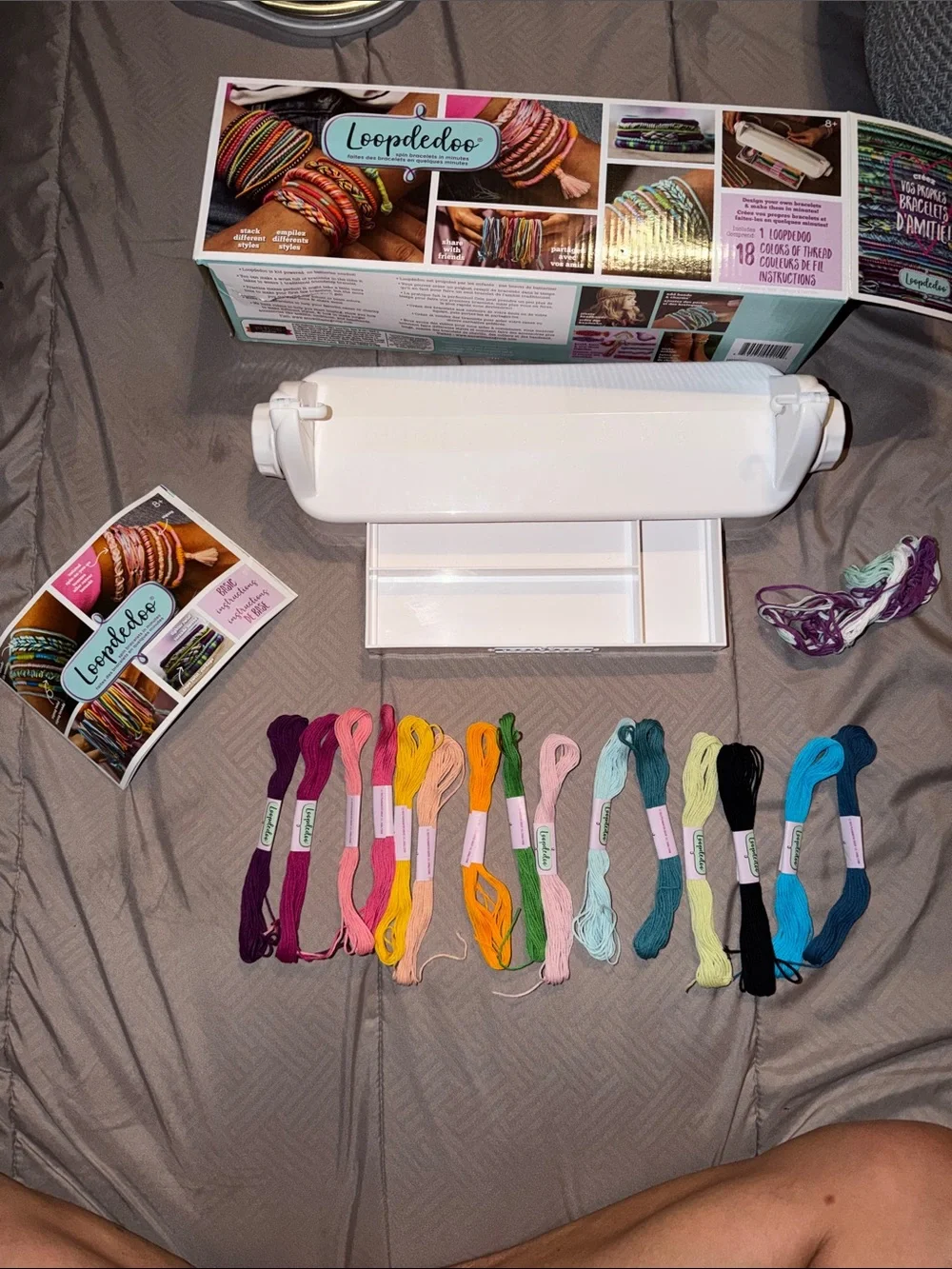 Loopdedoo Friendship Bracelet Maker Loom Thread Kit DIY Jewelry Making Set